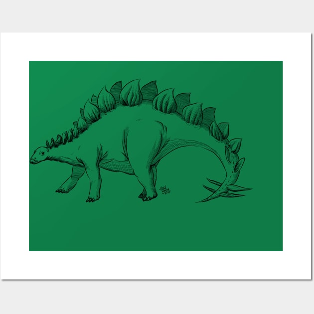 Stegosaurus Wall Art by lostatom